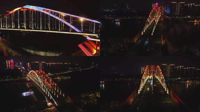 东平大桥夜景航拍素材（5K）