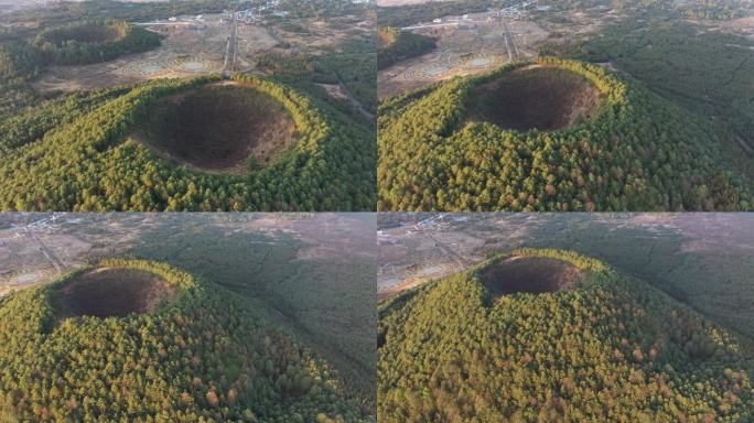 航拍云南腾冲火山