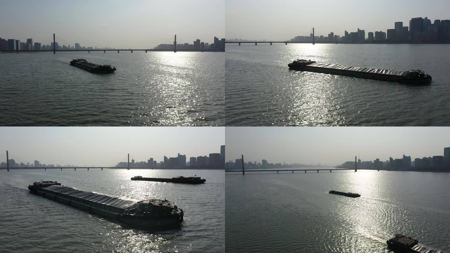 杭州钱塘江三桥货船