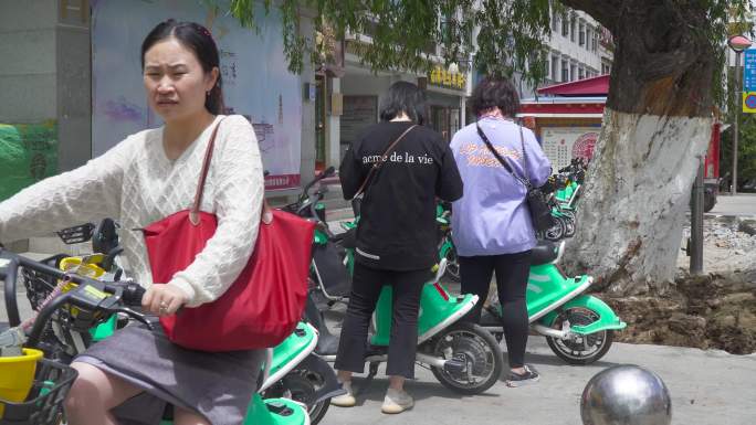 公共自行车 扫码自行车 市容市貌