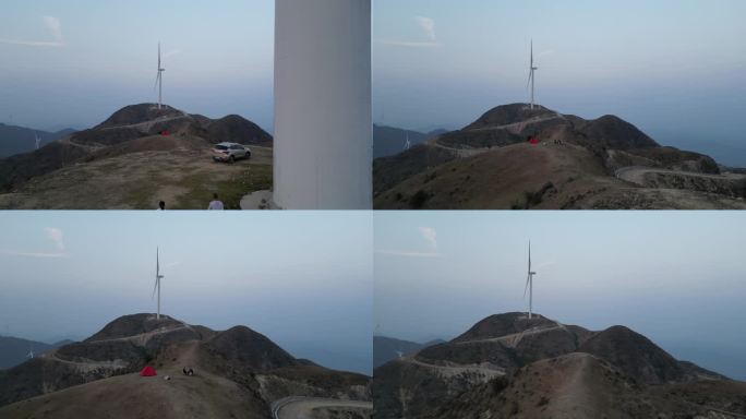 高山草甸看日落夕阳徒步露营