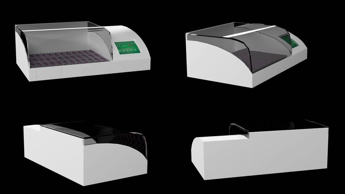 线性医用染色机旋转RS渲染C4D模型