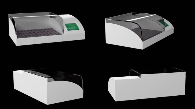 线性医用染色机旋转RS渲染C4D模型