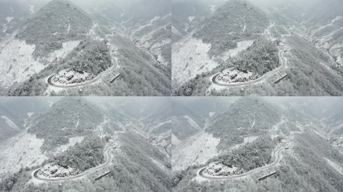 杭州临安禾牵线大明山雪景
