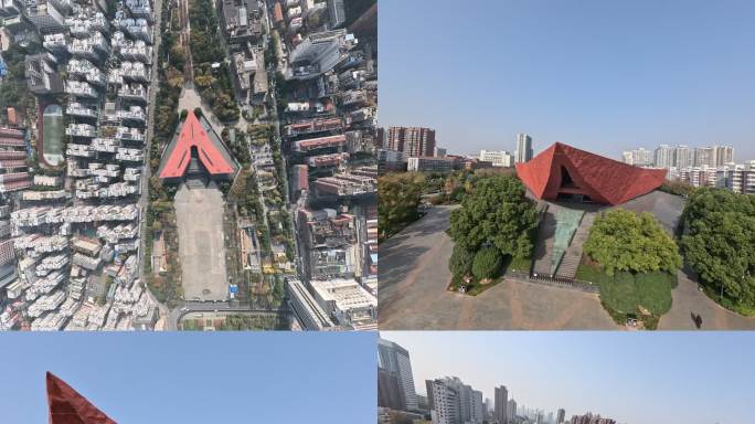 武汉武昌首义广场辛亥革命博物馆穿越机航拍