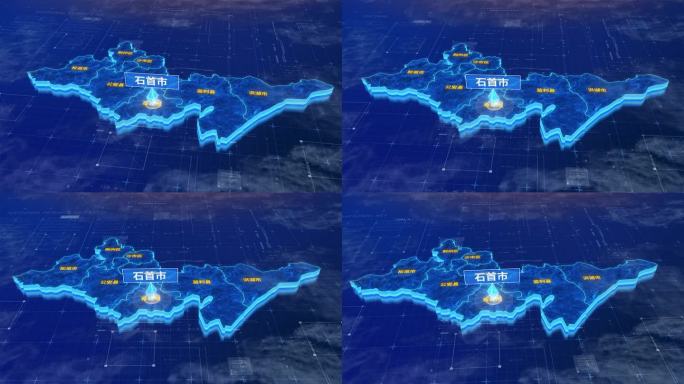 荆州市石首市蓝色三维科技区位地图