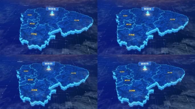 荆门市钟祥市蓝色三维科技区位地图