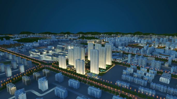 城市发展建设规划科技动画