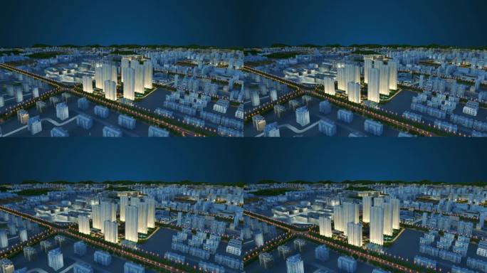 城市发展建设规划科技动画
