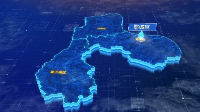 鄂州市鄂城区蓝色三维科技区位地图