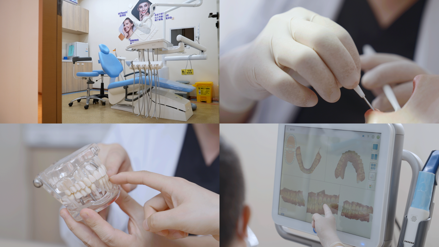 医生治疗牙齿、口腔设备牙齿模型讲解