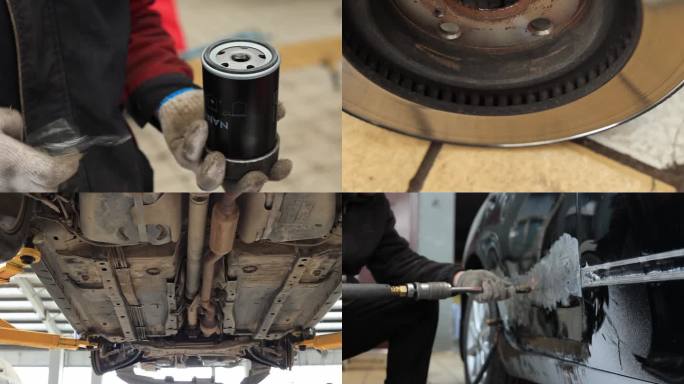 汽车 修理 换机油 刹车片 板金 拧轮胎