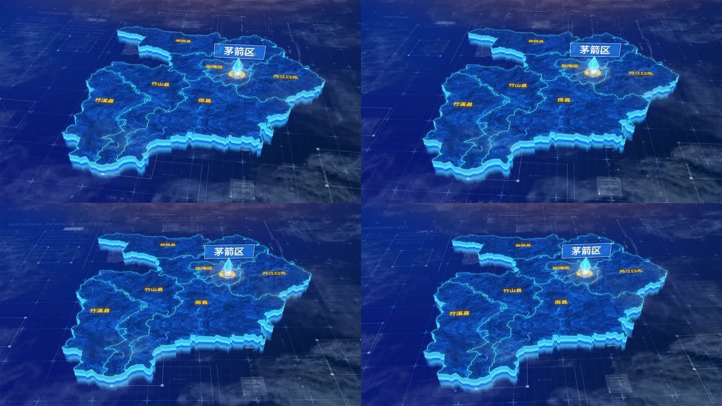 十堰市茅箭区蓝色三维科技区位地图