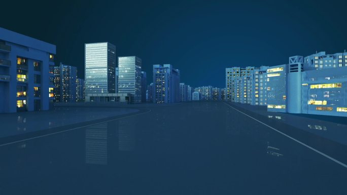 城市发展建设三维创意动画镜头