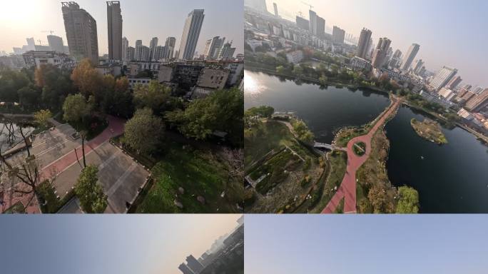 武汉武昌紫阳公园穿越机fpv航拍1