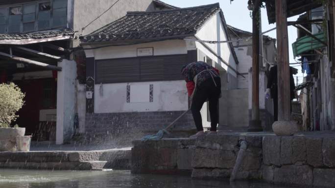 安昌古镇 窄巷子 原住民