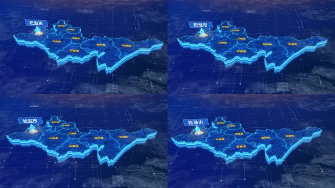 荆州市松滋市蓝色三维科技区位地图