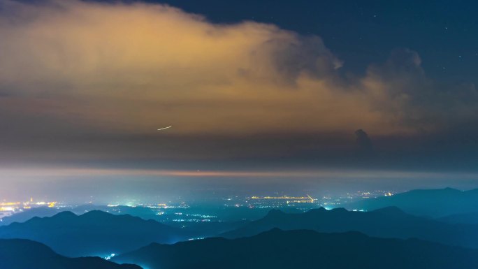 北京天空乌云闪电空境夜晚