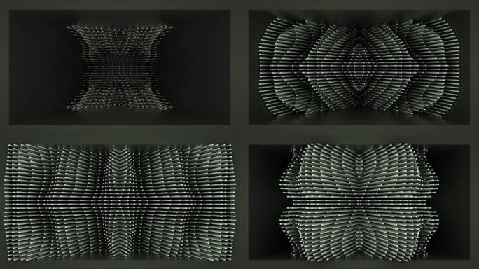 【裸眼3D】黑金方点艺术空间矩阵立体韵律