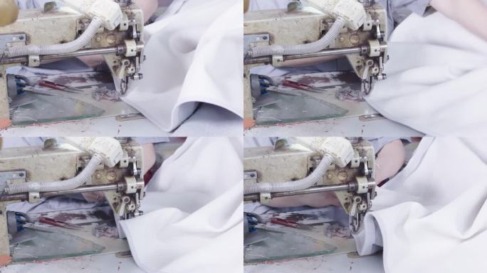 缝纫机缝制皮革
