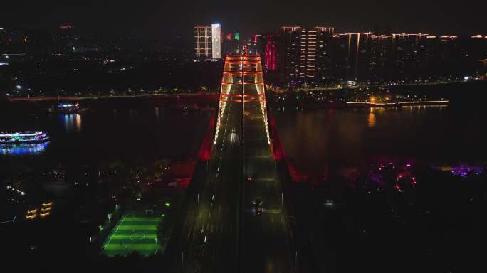 东平大桥夜景航拍（5K）
