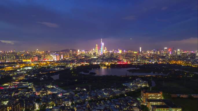 广州城市夜景4k