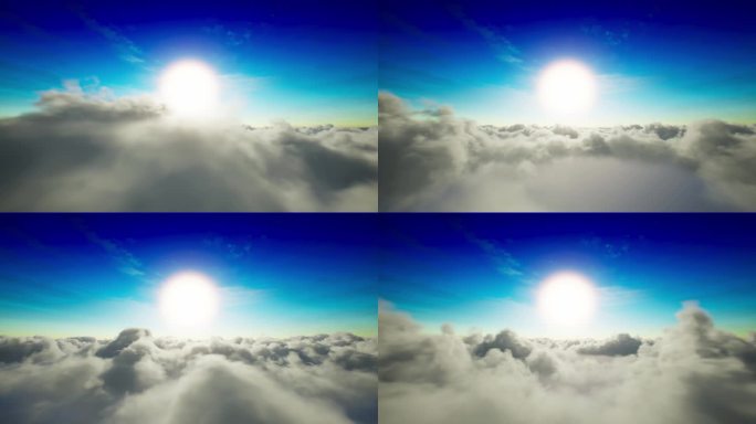 清晨早上太阳升起翻腾云海壮阔景象风光2