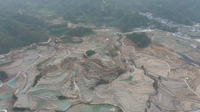 山区耕地航拍