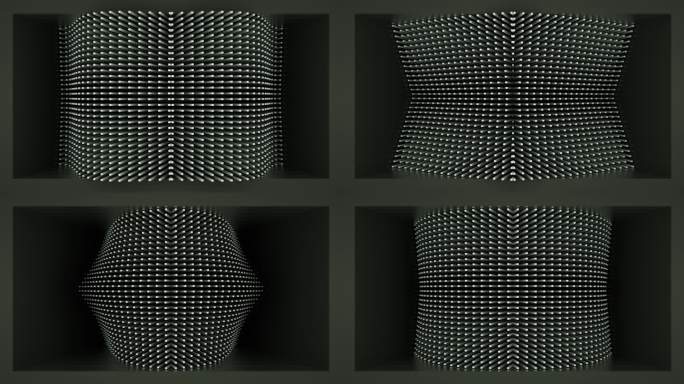 【裸眼3D】黑金方点艺术空间矩阵线条韵律