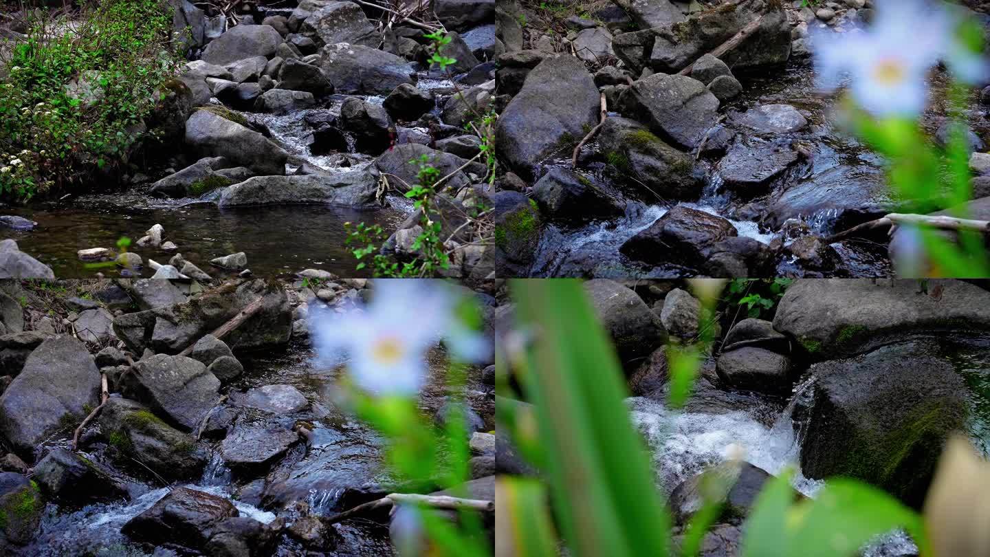 4K大山里的溪水