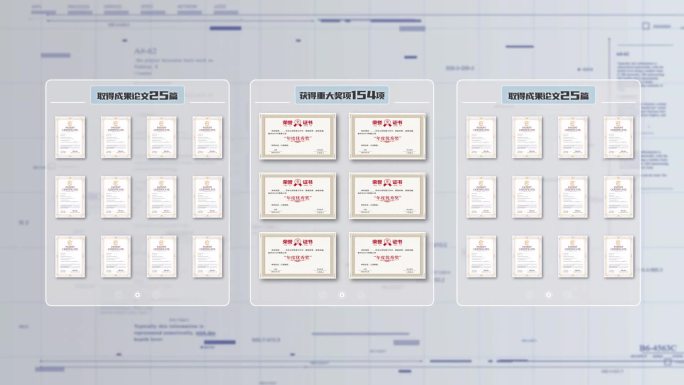 简洁多证书展示奖状墙图文展示奖牌荣誉