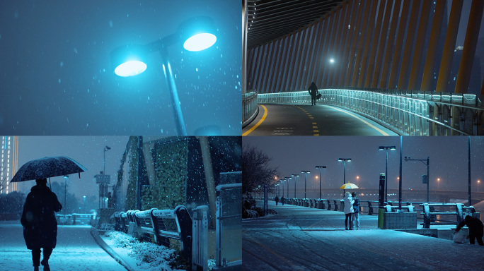 城市风雪景夜晚完整版47个镜头