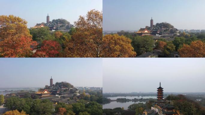 镇江金山寺航拍4K