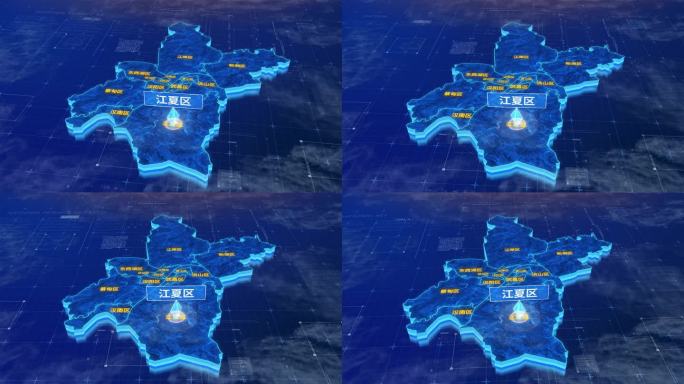 武汉市江夏区蓝色三维科技区位地图