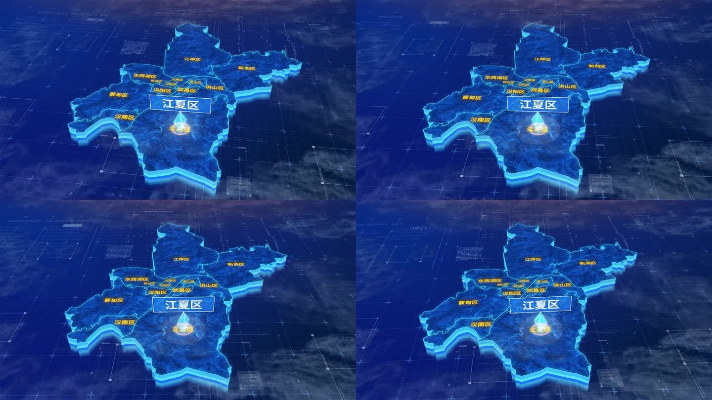 武汉市江夏区蓝色三维科技区位地图