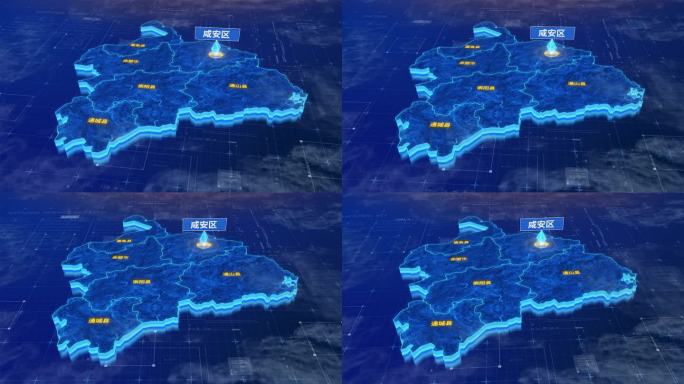 咸宁市咸安区蓝色三维科技区位地图