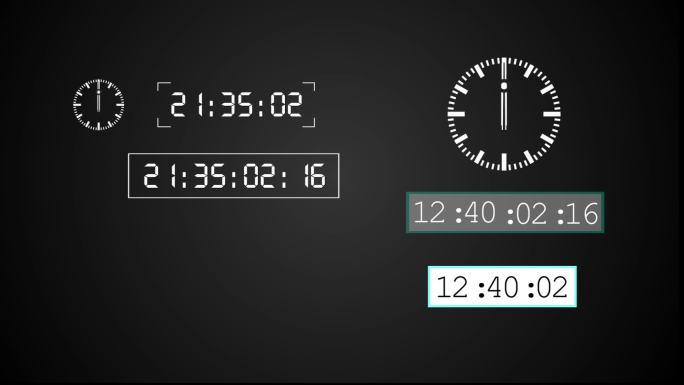 时间 钟表 计时器 跑秒 时间元素