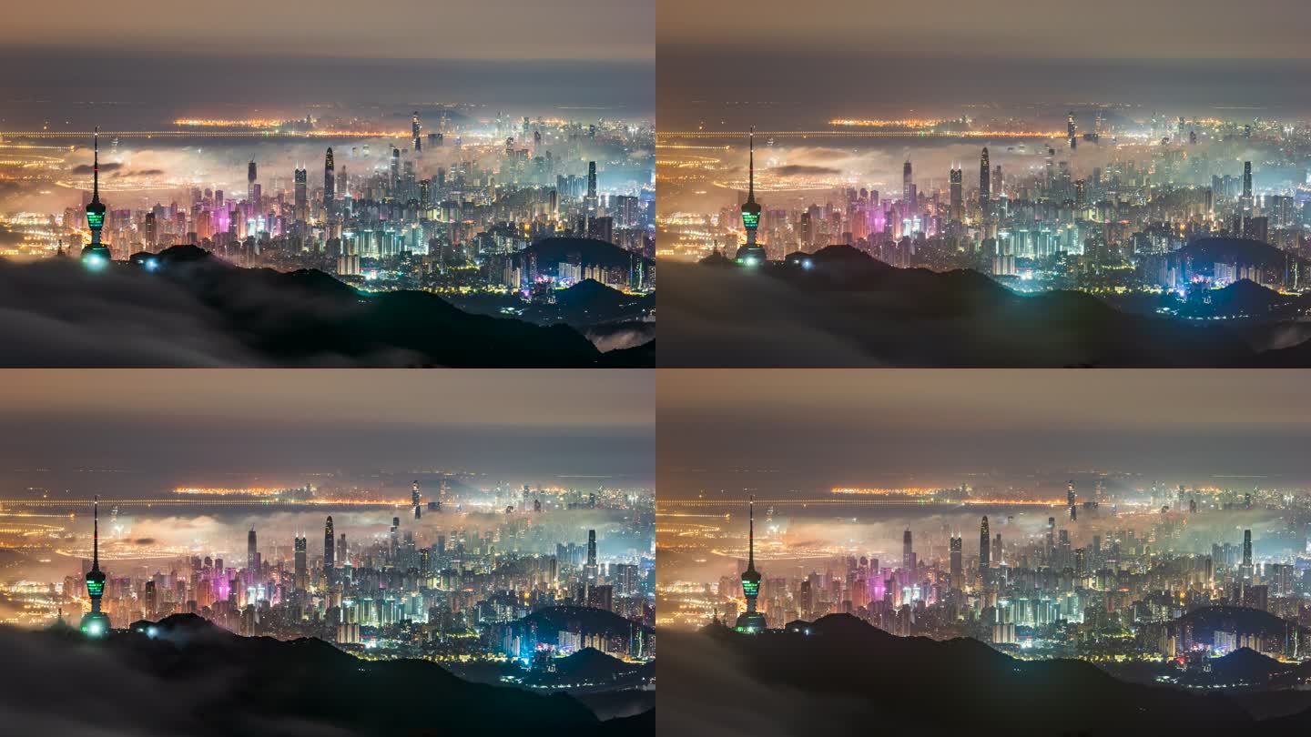 深圳夜景8K超大尺寸延时