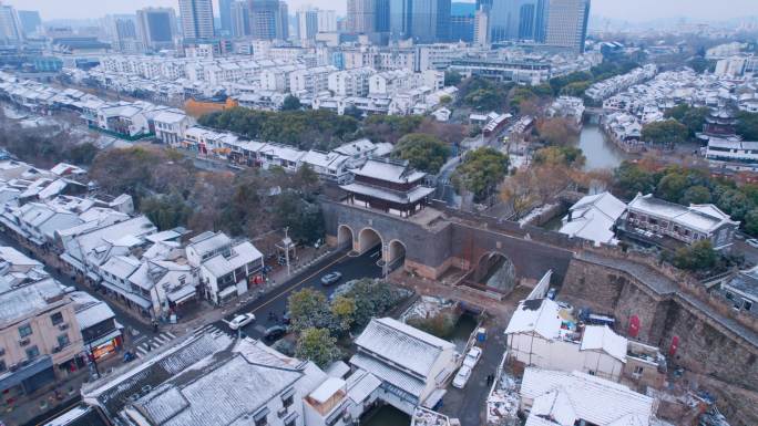 江南古镇雪景