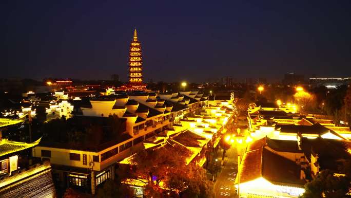 金华婺州古城夜景