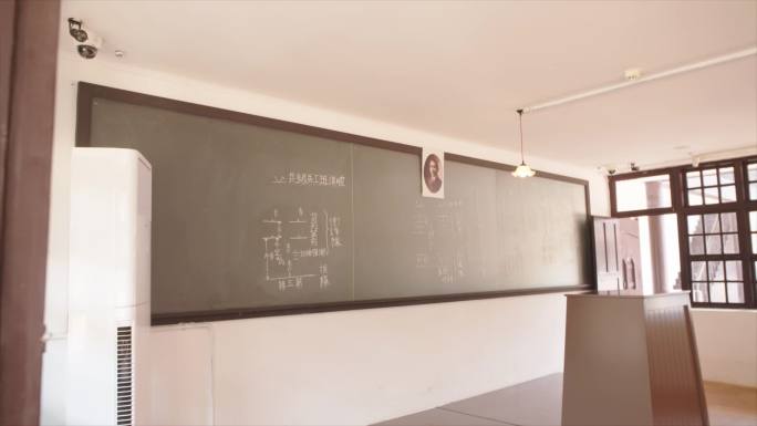黄埔军校 教室黑板上的教学公式C028