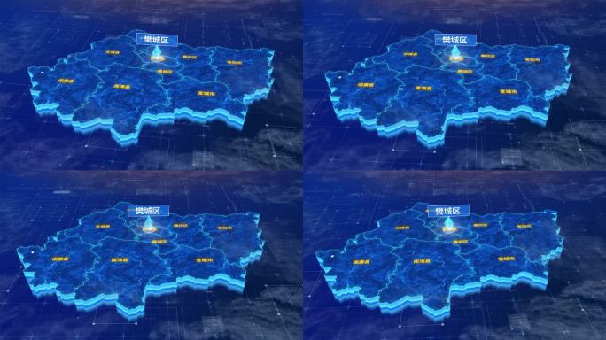 襄阳市樊城区蓝色三维科技区位地图
