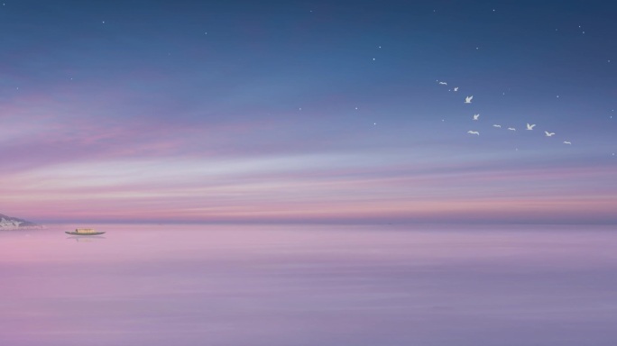 海上明月 唯美星空背景