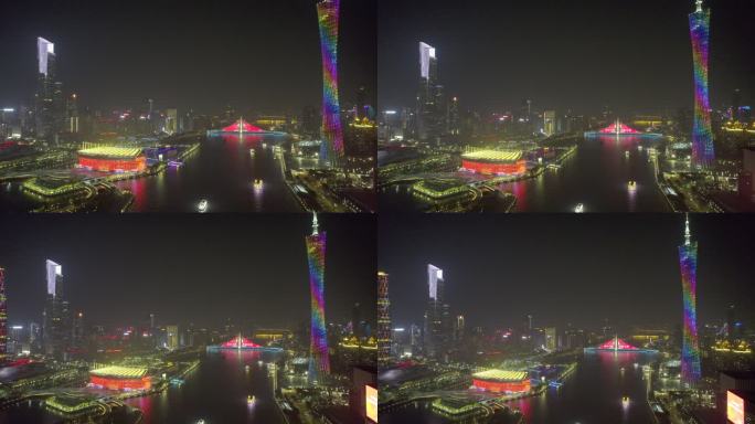 广州CBD夜景往后拉升，5kHDR原片
