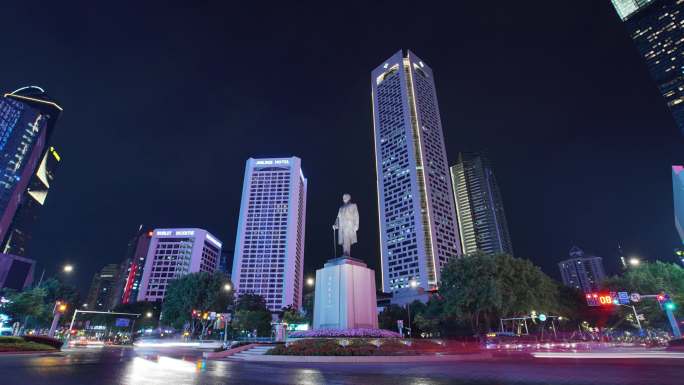 南京夜景，新街口夜景