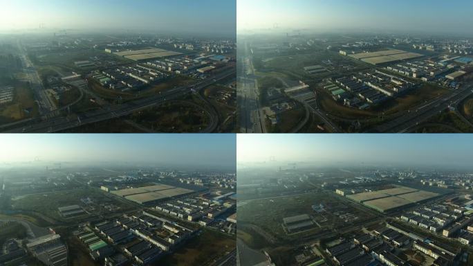 航拍4k美丽的天津城市上空