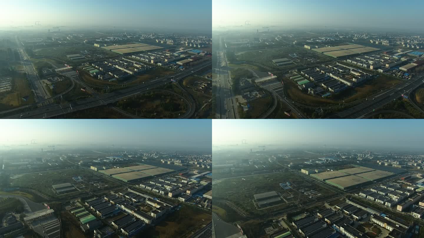 航拍4k美丽的天津城市上空