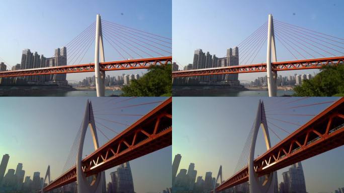 重庆东水门长江大桥轨道交通地铁通过