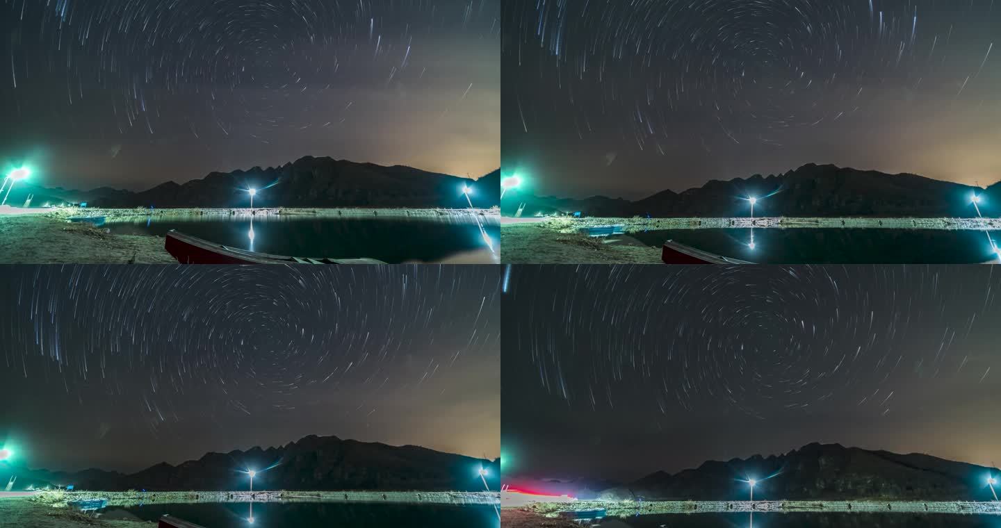 河北易水湖星空星轨延时摄影