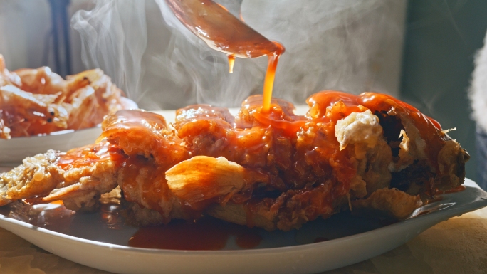 年夜饭、过年做鱼、浇汁糖醋鱼、春节美食